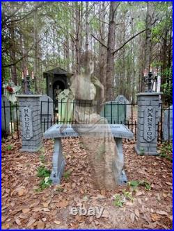 Evil Soul Studios Haunted Mansion Cemetery Bench Graveyard Halloween Yard Prop
