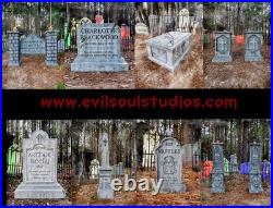 Evil Soul Studios Haunted Mansion Cemetery Bench Graveyard Halloween Yard Prop