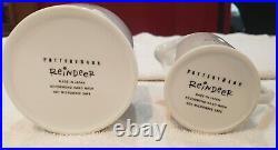 Excellent Used Pottery Barn Reindeer Rudolph Sugar Bowl withLid and Creamer Set