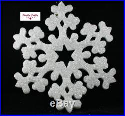 Extra Large Snowflake Ornament 16 Christmas Decoration Holiday White Glitter