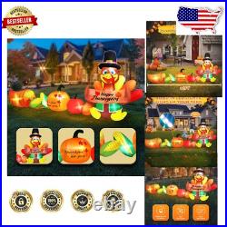 Eye-Catching 12FT Thanksgiving Turkey Blow Up Decoration Waterproof & Durable