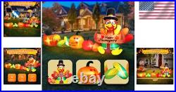 Eye-Catching 12FT Thanksgiving Turkey Blow Up Decoration Waterproof & Durable
