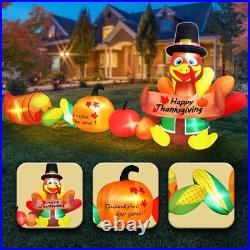 Eye-Catching 12FT Thanksgiving Turkey Blow Up Decoration Waterproof & Durable