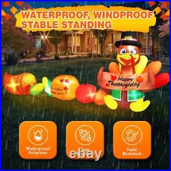 Eye-Catching 12FT Thanksgiving Turkey Blow Up Decoration Waterproof & Durable