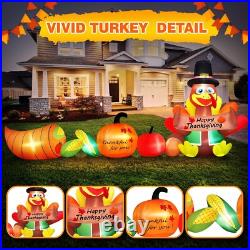 Eye-Catching 12FT Thanksgiving Turkey Blow Up Decoration Waterproof & Durable