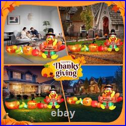 Eye-Catching 12FT Thanksgiving Turkey Blow Up Decoration Waterproof & Durable