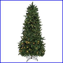 FCH 7.5ft Flocking Tied Light Christmas Tree