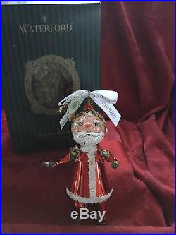 FLAWLESS Exquisite WATERFORD Glass #1733 Ltd Edition SANTA Christmas Ornament