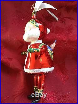 FLAWLESS Exquisite WATERFORD Glass #1932 Ltd Edition SANTA Christmas Ornament
