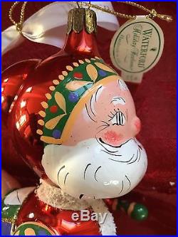 FLAWLESS Exquisite WATERFORD Glass #1932 Ltd Edition SANTA Christmas Ornament