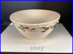 FRANZ collection FZ00584 Holly Berries Large Bowl Hand Painted Porcelain