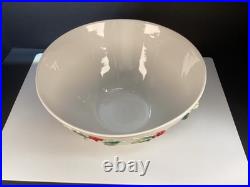 FRANZ collection FZ00584 Holly Berries Large Bowl Hand Painted Porcelain