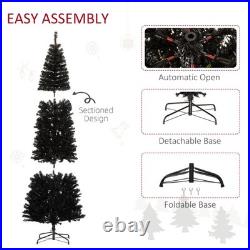 FREE SHIPPING? Black Christmas Tree, 8 Feet, Thin Style, 1168 Branches