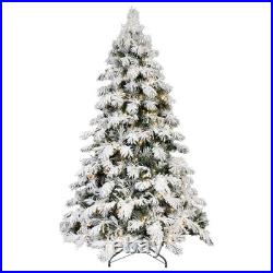 FREE SHIPPING? Christmas Tree, Hinged 8 ft, Light up, 1242 Frosted Branches