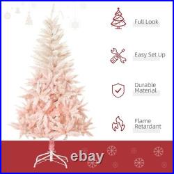 FREE SHIPPING? Pink Christmas Tree, 6 Ft, Hinged, Unlit, 1000 Branches