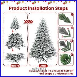 FREE SHIPPING? White Christmas Tree, 5 Ft, Hinged, 1419 Branches, Steel Wire FREE SHIPPING? White Christmas Tree, 5 Ft, Hinged, 1419 Branches, Steel Wire