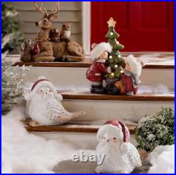 FREE SHIP Indoor/Outdoor Children with Lighted Christmas Tree Sculpture
