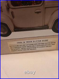 FROG IN TRUCK GLITTER GLOBE New In Box CRACKER BARREL EXCLUSIVE Indoor Use Only