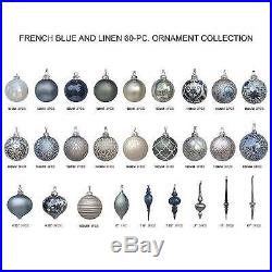 Frontgate French Blue And Linen 60-pc. Ornament Collection