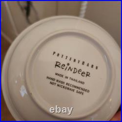 FULL SET OF 8 Pottery Barn Reindeer Soup Salad Cereal Dessert Bowls Christmas FULL SET OF 8 Pottery Barn Reindeer Soup Salad Cereal Dessert Bowls Christmas