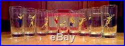 FULL Set of ALL 9 Pottery Barn REINDEER Glasses with RUDOLPH Complete