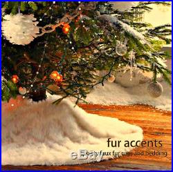 FUR ACCENTS Christmas Decoration Shaggy Faux Fur Christmas Tree Skirt 12 Colors