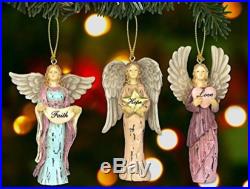Faith Hope Love Angel Ornaments Set Of 3 Christmas Ornament Holiday Tree