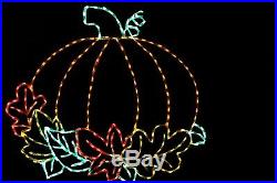Fall Autumn Pumpkin Halloween LED metal wire frame outdoor display decoration