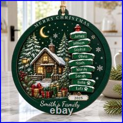 Family 2025 Wood Christmas Ornament Personalized Home Decor Family 2025 Wood Christmas Ornament Personalized Home Decor
