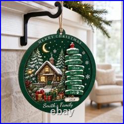 Family 2025 Wood Christmas Ornament Personalized Home Decor Family 2025 Wood Christmas Ornament Personalized Home Decor