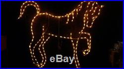 Fancy Christmas Horse Pony Outdoor LED Lighted Decoration Steel Wireframe