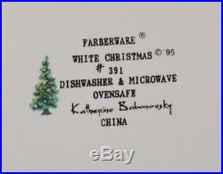 Farberware WHITE CHRISTMAS Dinner Service for 8 Plate Set KATHERINE BABANOVSKY