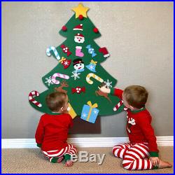 Felt Christmas Tree Set with Ornaments Xmas Gift Door Wall Hanging Decoration
