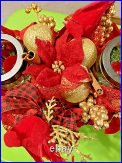 Festive Handmade Wooden Crate PEACE Decorative Christmas Centerpiece