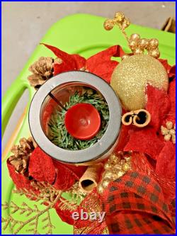 Festive Handmade Wooden Crate PEACE Decorative Christmas Centerpiece
