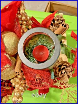Festive Handmade Wooden Crate PEACE Decorative Christmas Centerpiece