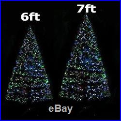 Fiber Optic 6/7' Feet Tall Christmas Tree with Stand LED Lights Holiday Season