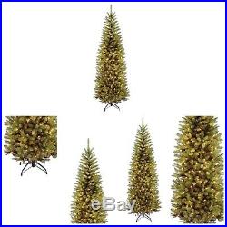 Fir Pencil Artificial Christmas Tree Slim Prelit With Clear Lights Undecorated