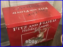 Fitz & Floyd Holiday Leaves Large Deer Centerpiece jar Handcrafted FF Classics