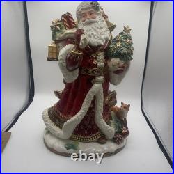 Fitz & Floyd Renaissance Holiday Santa Figurine Hand Crafted 19 2017