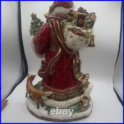 Fitz & Floyd Renaissance Holiday Santa Figurine Hand Crafted 19 2017