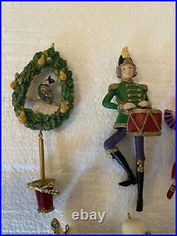 Fitz and Floyd 12 Days of Christmas Ornaments COMPLETE Set X-MAS