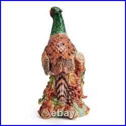 Fitz and Floyd Fall Harvest Pheasant Ceramic Figurine, 10.75 inch