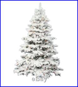 Flocked Christmas Tree Pre Lit Multi Lights Holiday Xmas Decor Artificial Indoor