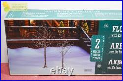 Flocked LED Birch Tree Set of 2, 1598843 Flocked LED Birch Tree Set of 2, 1598843