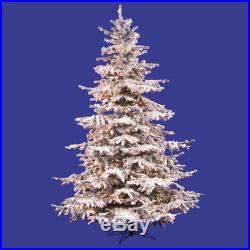 Flocked Sierra 10' White Fir Artificial Christmas Tree with 1450 Clear Lights