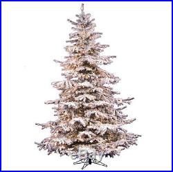 Flocked Sierra 12′ White Fir Artificial Christmas Tree with 1850 Clear Lights