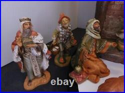 Fontanini 5 Scale 14pc Nativity Figurines with Lighted Resin Stable