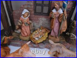 Fontanini 5 Scale 14pc Nativity Figurines with Lighted Resin Stable Fontanini 5 Scale 14pc Nativity Figurines with Lighted Resin Stable