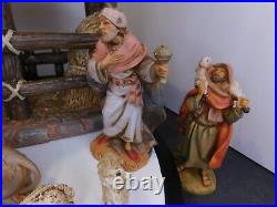 Fontanini 5 Scale 14pc Nativity Figurines with Lighted Resin Stable